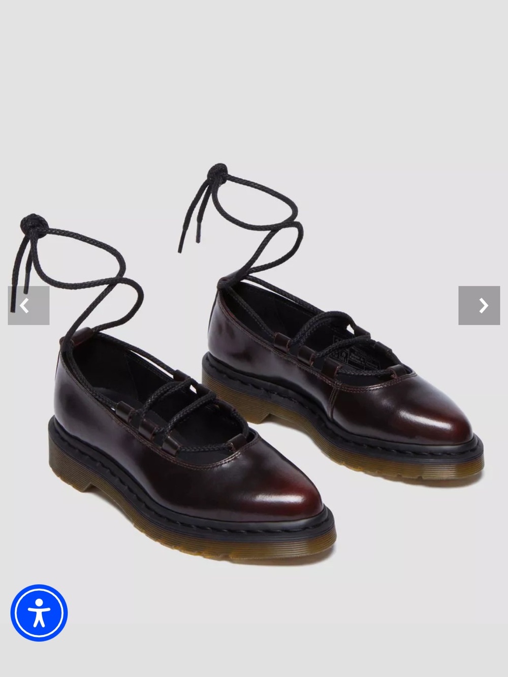 DOC MARTENS Elphie ll Lace-Up Platform Mary Jane Shoes in Cherry Red